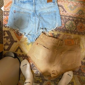 Two High-Rise Cheeky Urban Outfitters Jean Shorts